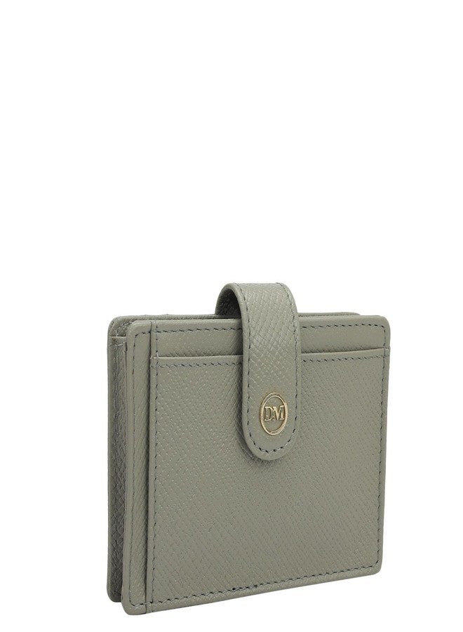 Da Milano Leather Card Holder for Men & for Women - Grey - Image 2